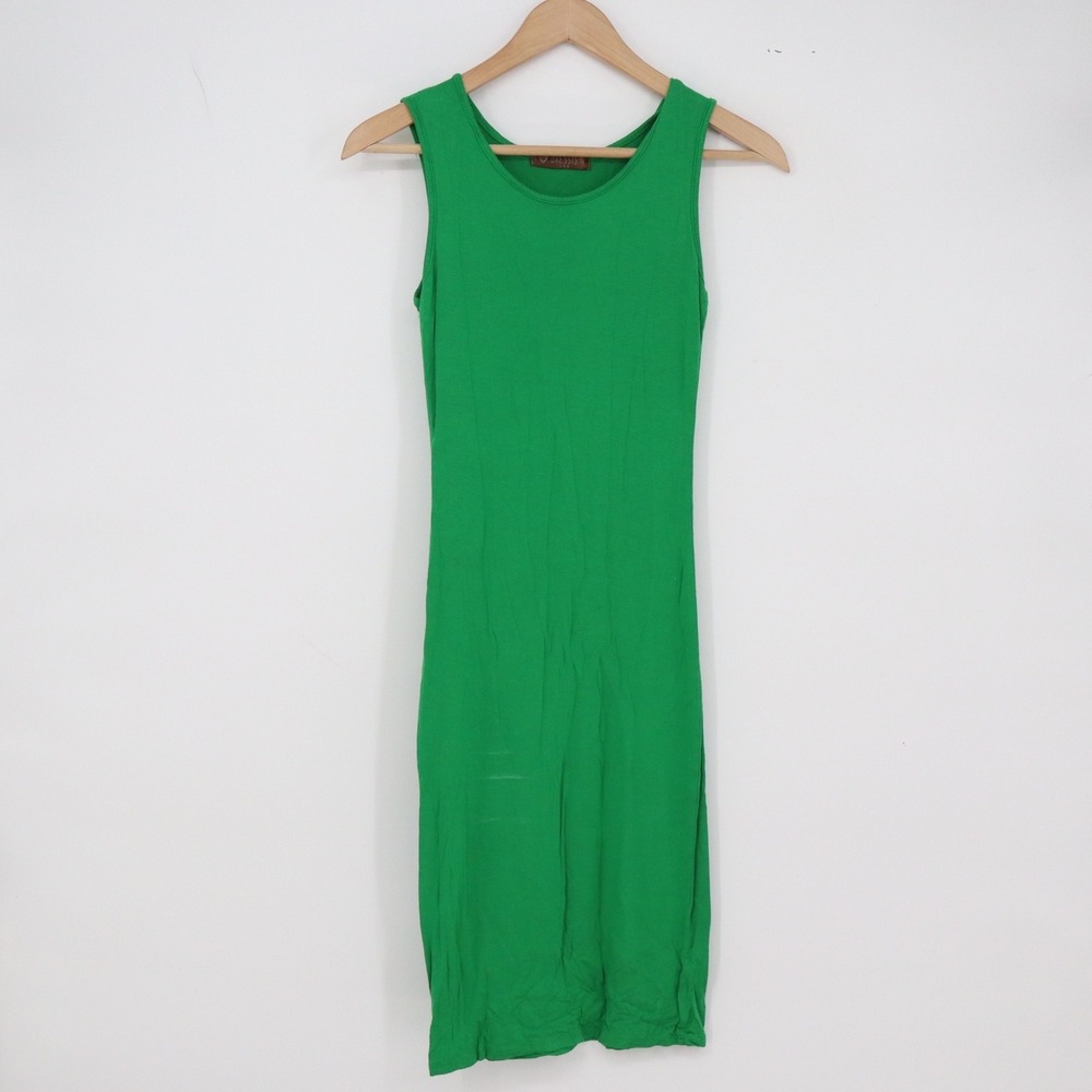Dressis Tank Dress Womens Small Green Sleeveless Bodycon Excellent